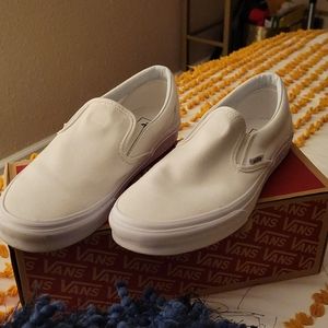 Classic Slip on True White Van's excellent condition